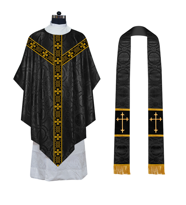 Pugin Chasuble with Detailed Braids