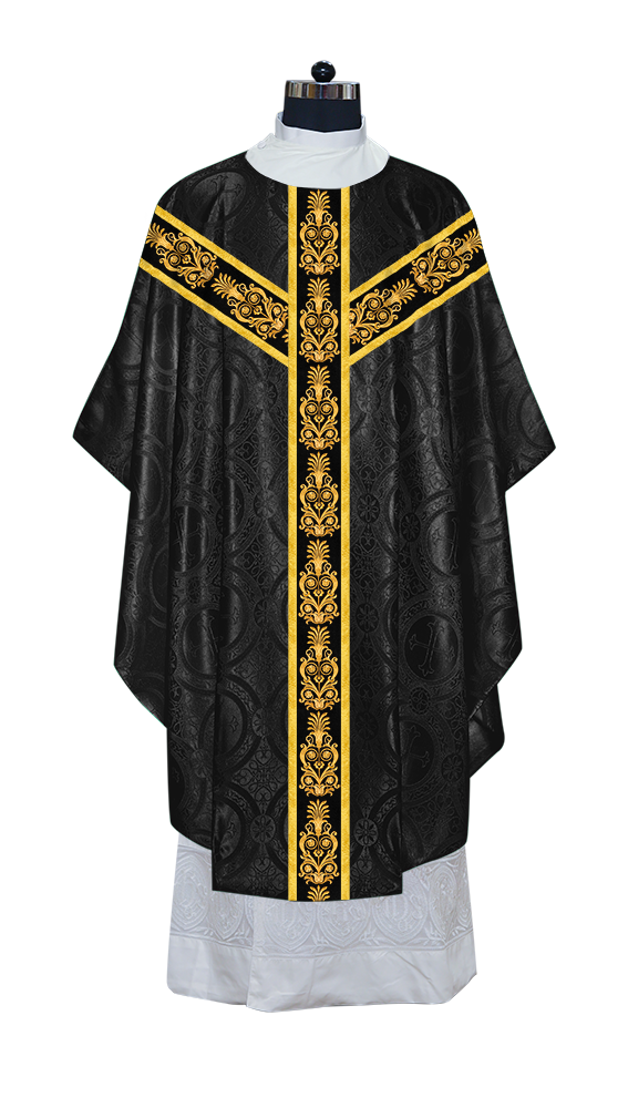 Golden Embroidery Gothic Chasuble Vestment