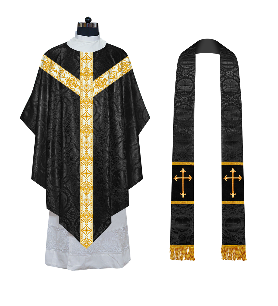 Pugin Chasuble with Braided Orphrey