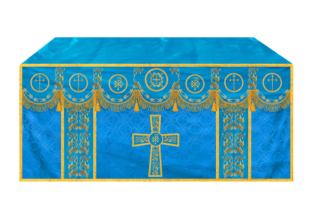 Church Altar Cloth with Refined Embroidery and Motif