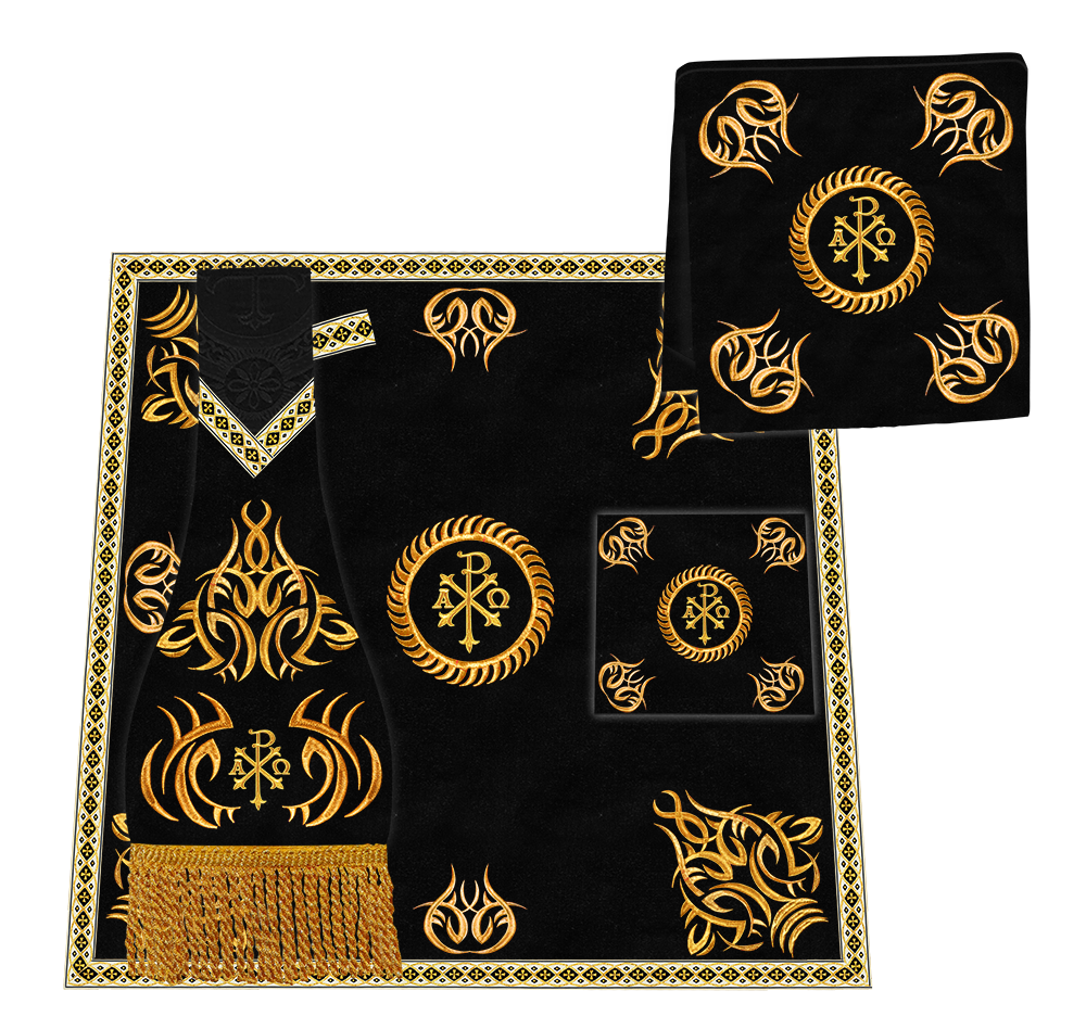Borromean Chasuble Vestment With Braided Orphrey and Trims