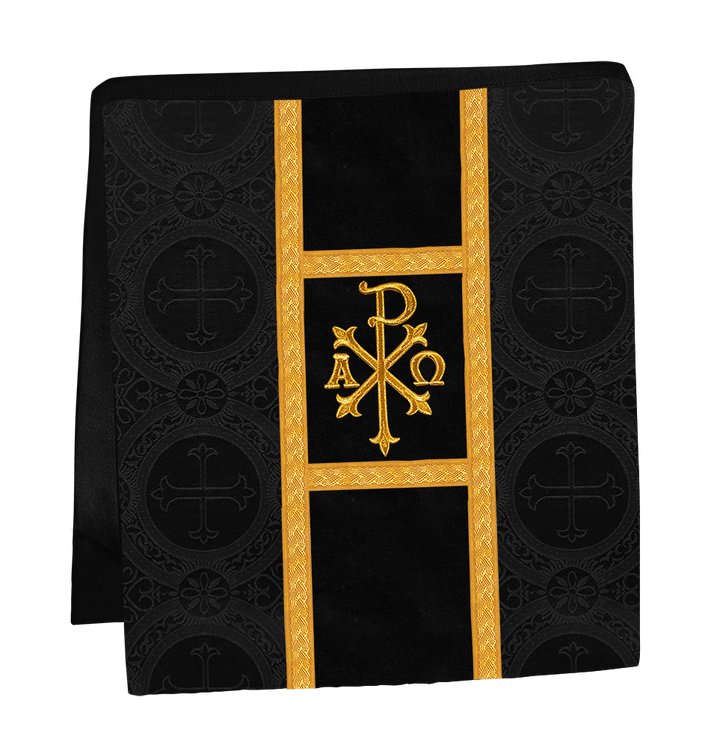 Fiddleback Vestment with Motif and woven Braided Trims