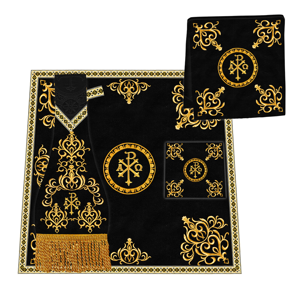 Gothic Chasuble Vestments With Adorned Orphrey And Trims