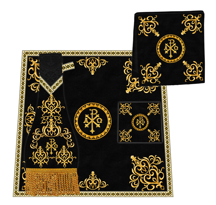 Gothic Chasuble Vestments With Adorned Orphrey And Trims