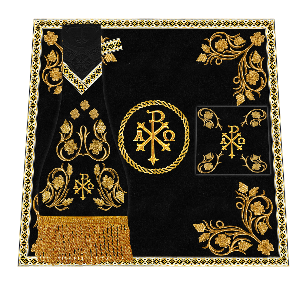 Roman Chasuble Vestment With Grapes Embroidery and Trims