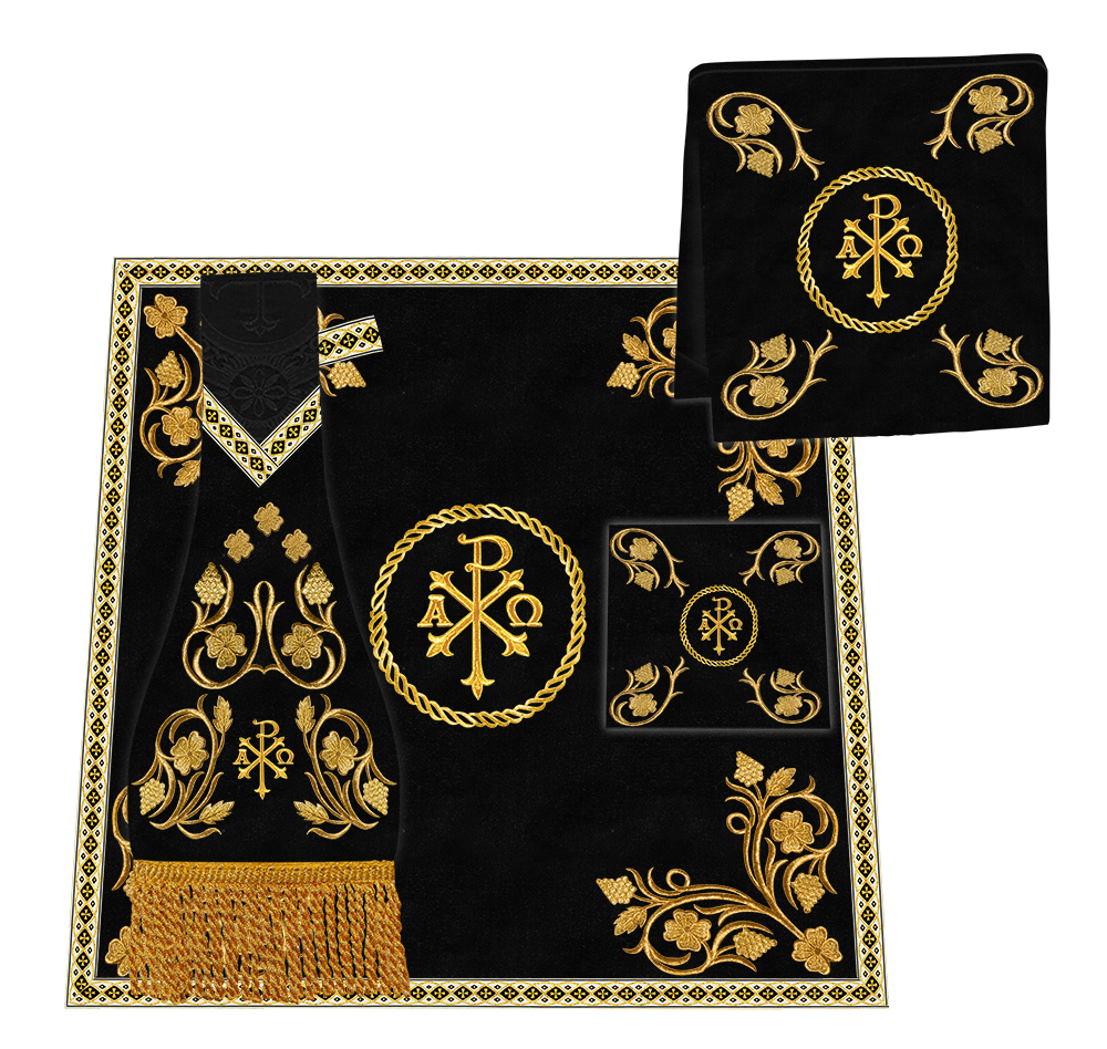 Embroidered Gothic Chasuble Adorned With Grapes Design