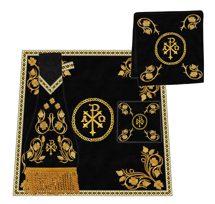 Embroidered Gothic Chasuble Adorned With Grapes Design