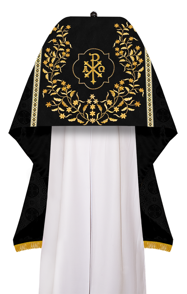 Humeral Veil Vestment with Floral Embroidered Trims