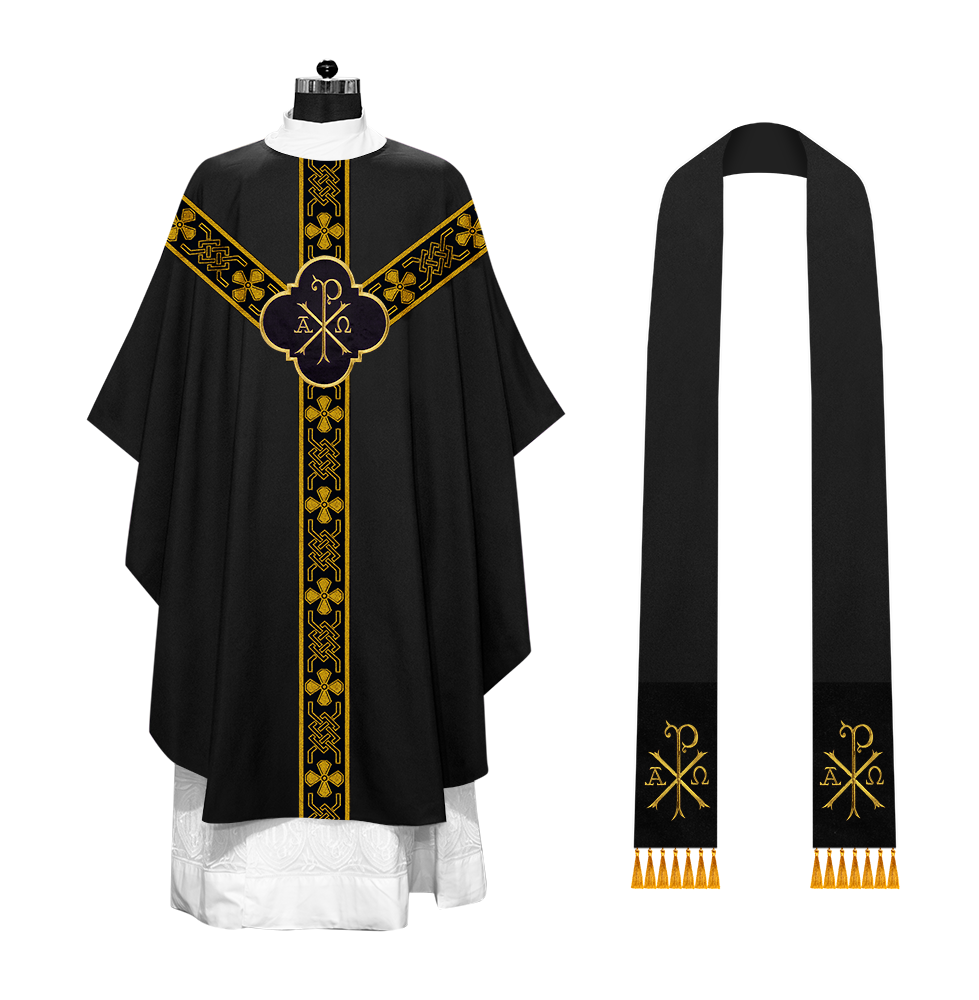 Gothic Chasuble with Motif and Trims