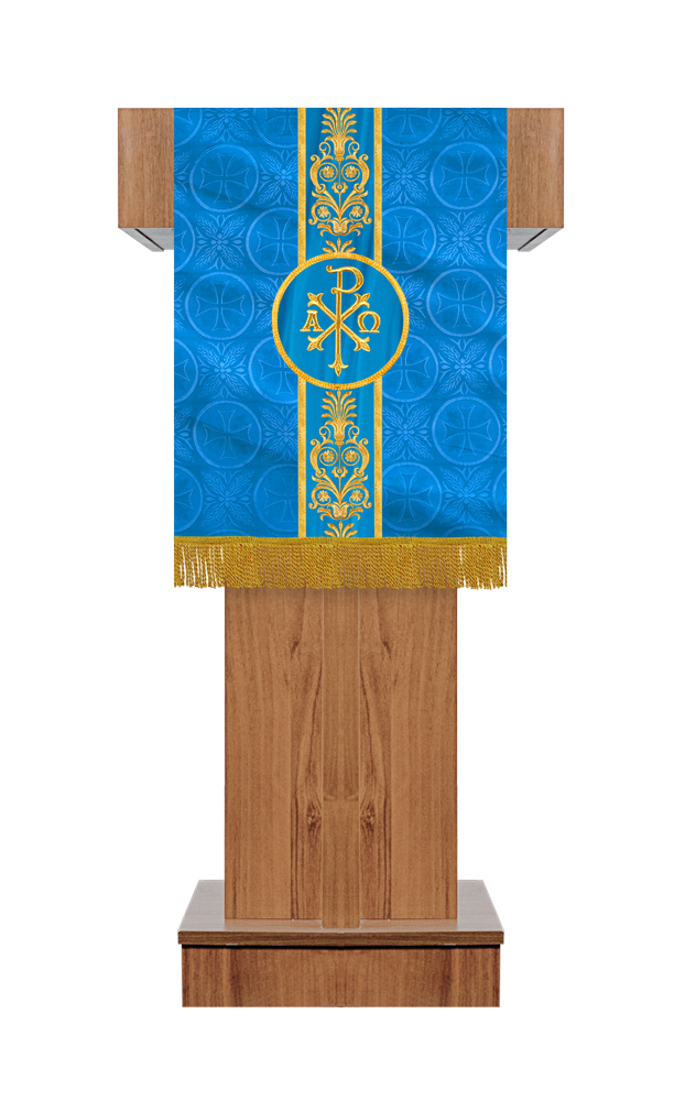 Embroidered Lectern Cloth with Elegant Motif