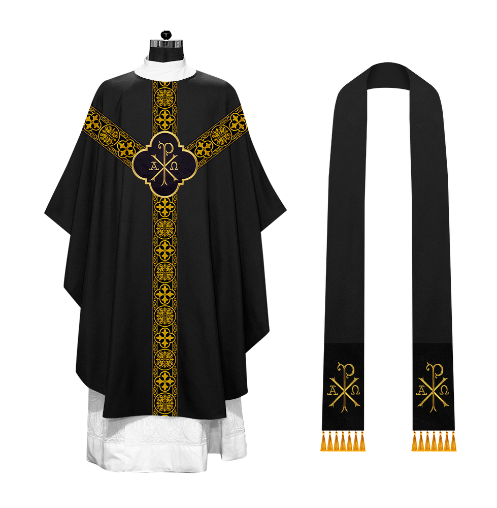 Gothic Chasuble with Ornate Braided Trims