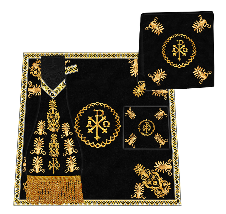 Embroidered Roman Cope with Adorned Spiritual Motif