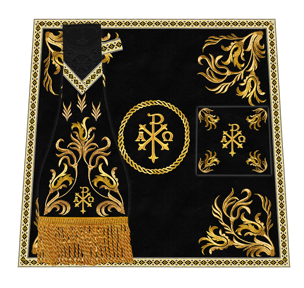 Liturgical Borromean Chasuble With Detailed Embroidery and Trims