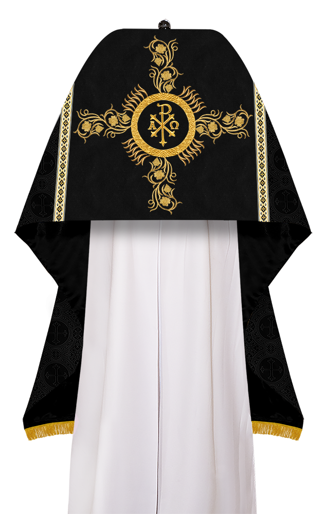 Humeral Veil Vestment with Grapes Embroidered Trims