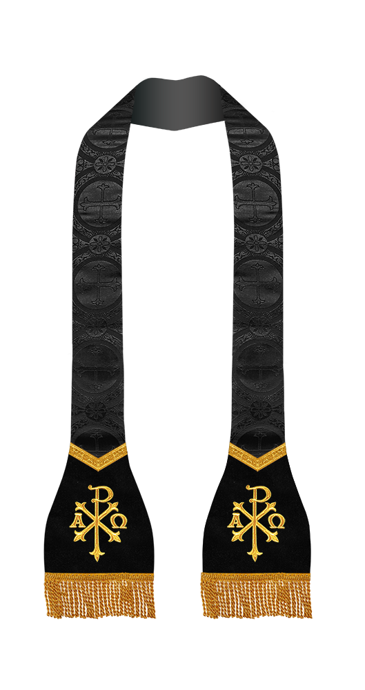 Spiritual Roman Stole with Embroidered Motif