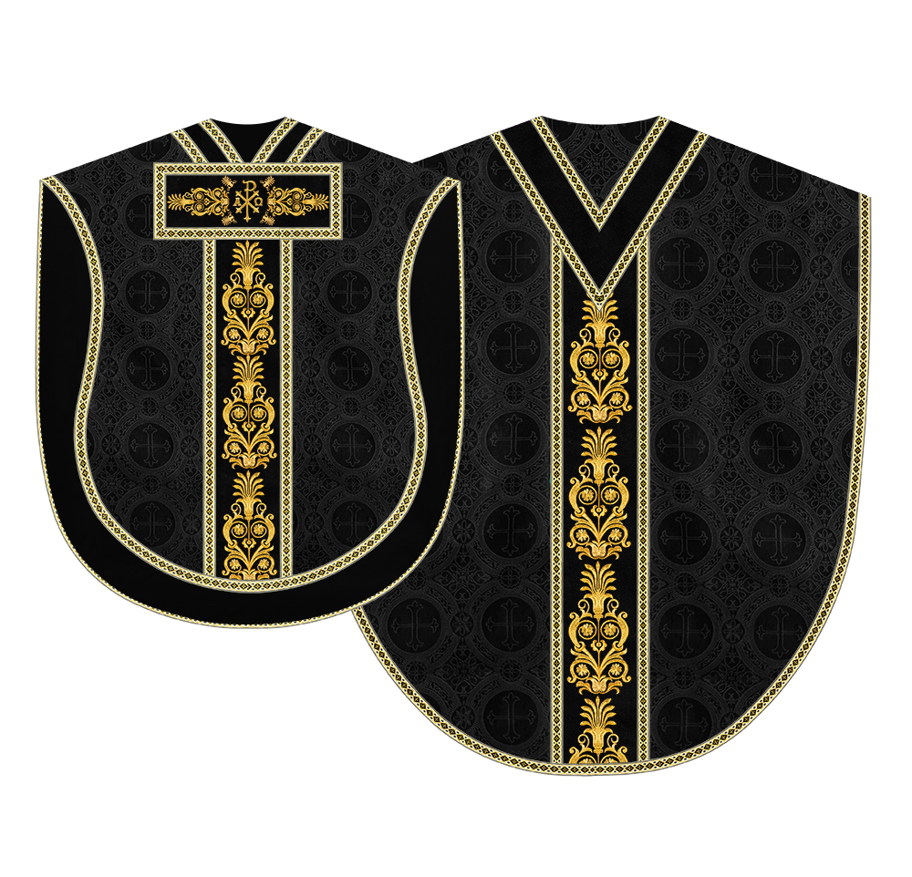 Borromean Chasuble Vestment With Detailed Braids and Trims