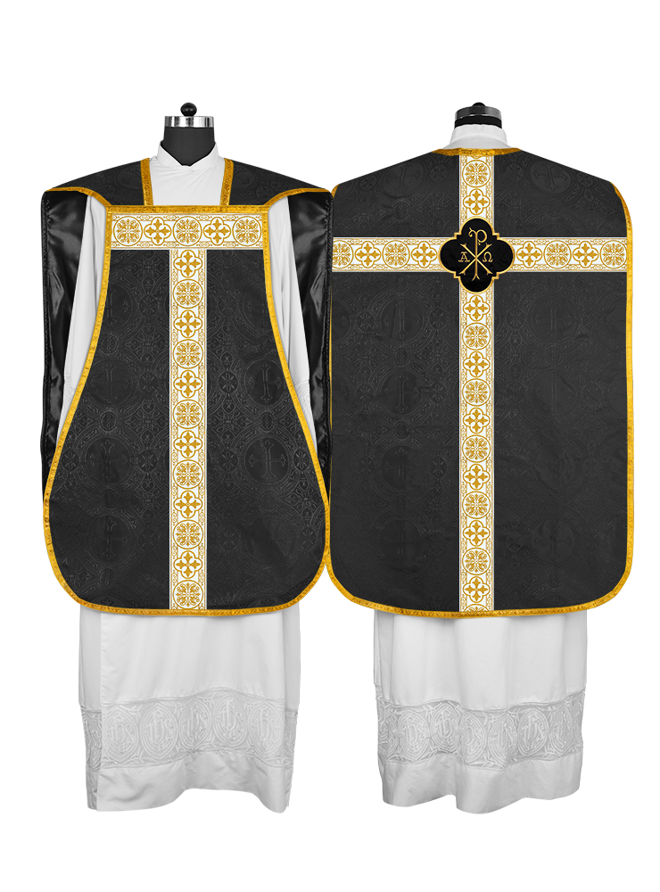 Vestimentas con espalda de violín con motivo y cruz Orphrey