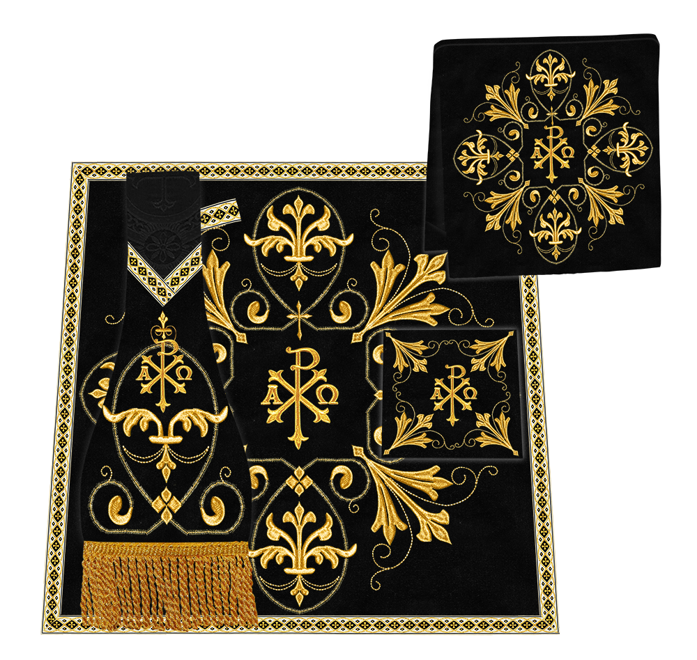 Roman Chasuble Vestment Enhanced With Orphrey and Trims