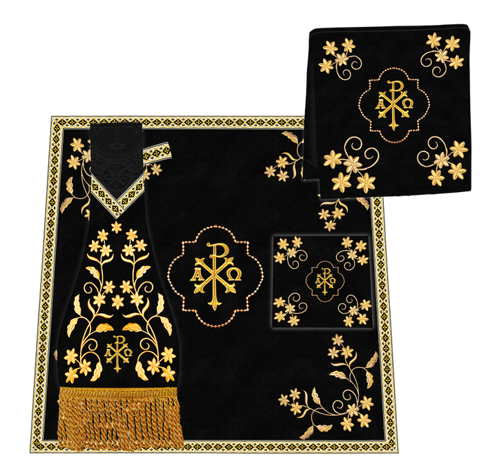 Borromean Chasuble Vestment Ornated With Floral Design and Trims
