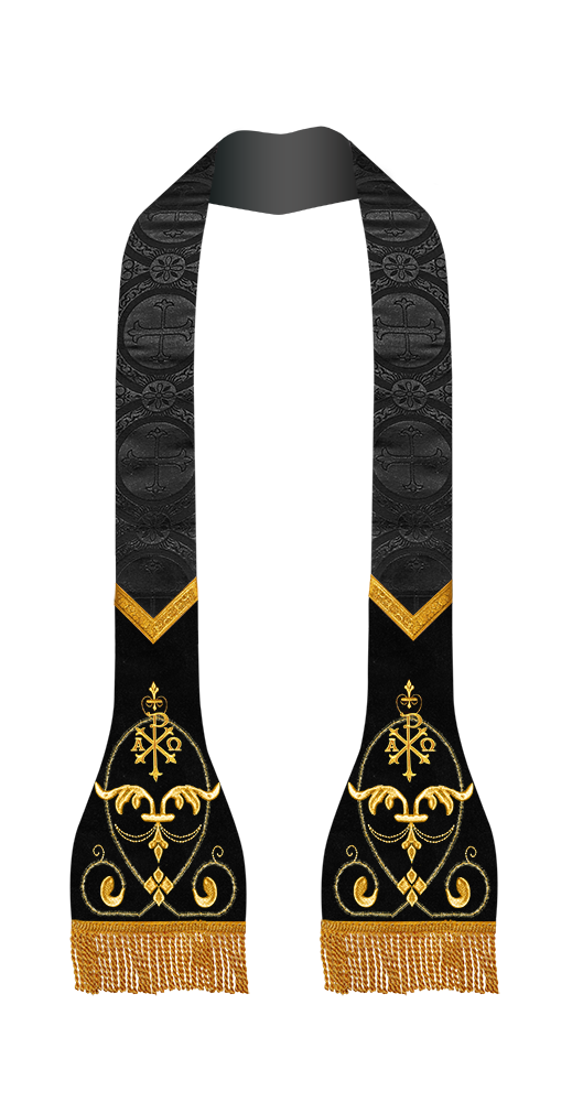 Liturgical Stole with embroidered motif