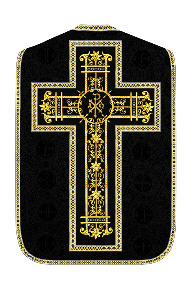 Roman Chasuble Vestment Enhanced With Orphrey and Trims