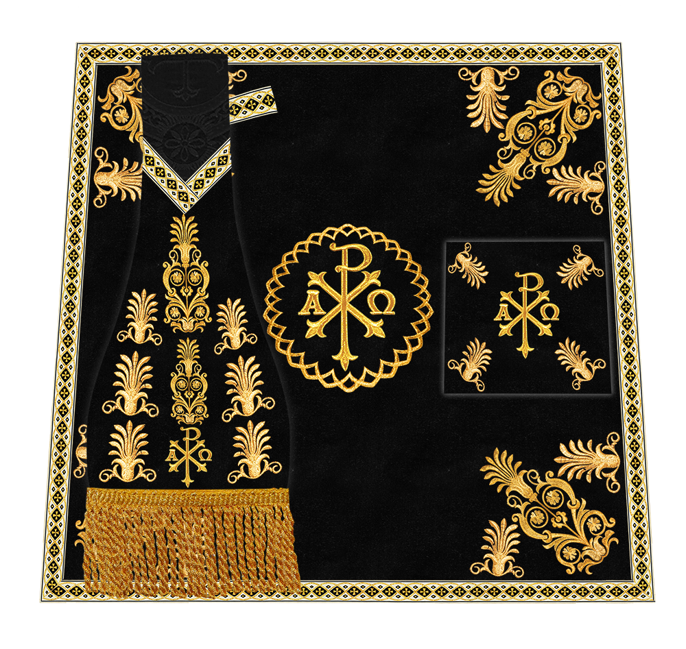 Roman Chasuble Vestments Adorned With Trims