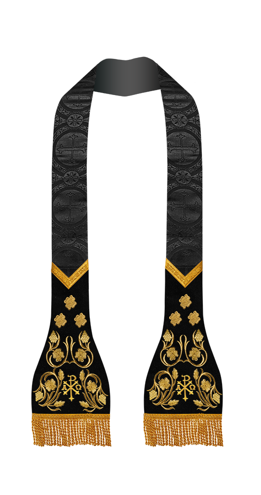 Roman Stole with grapes embroidery