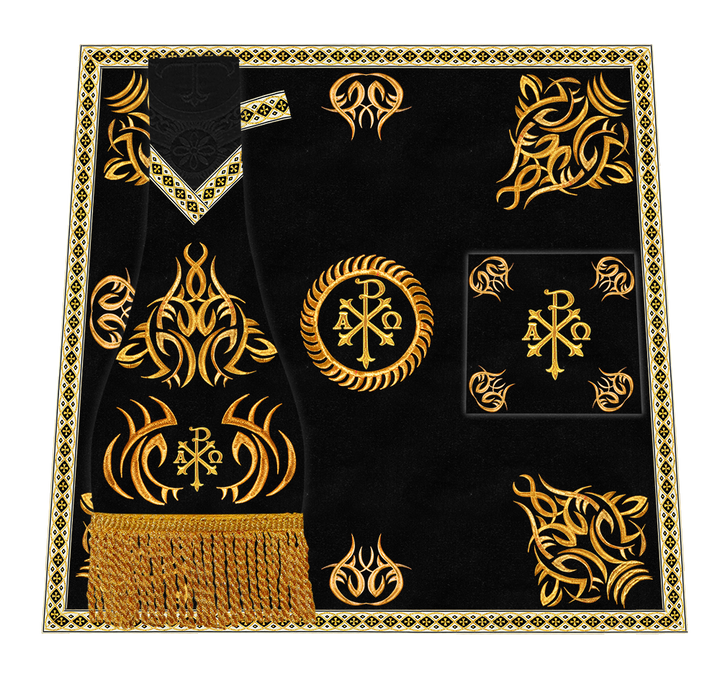 Borromean Chasuble Vestment With Braided Orphrey and Trims