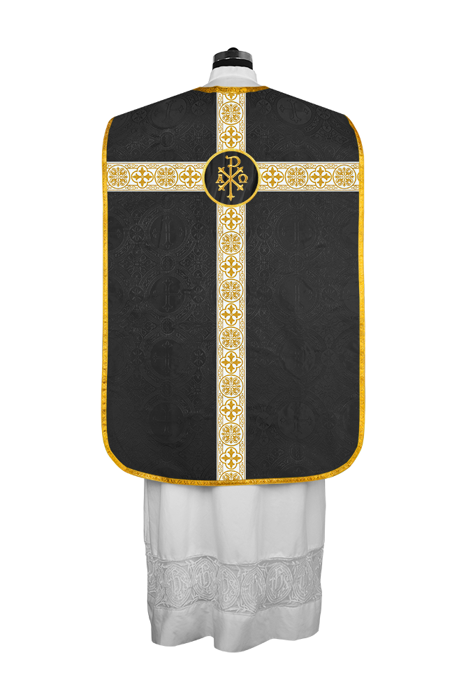 Casulla católica romana con motivo espiritual 