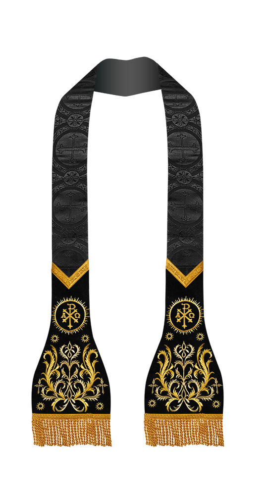 Catholic Stole with embroidery motif