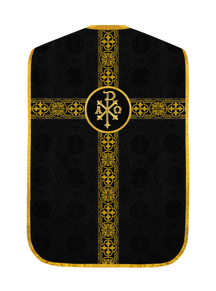 Fiddleback Vestment with Motif and woven Braided Trims