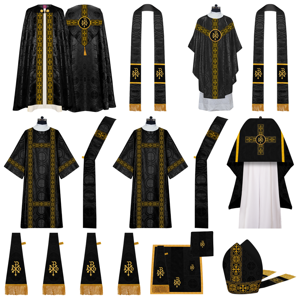 Gothic Highline Mass set with Embroidered Motif and Spiritual Orphrey