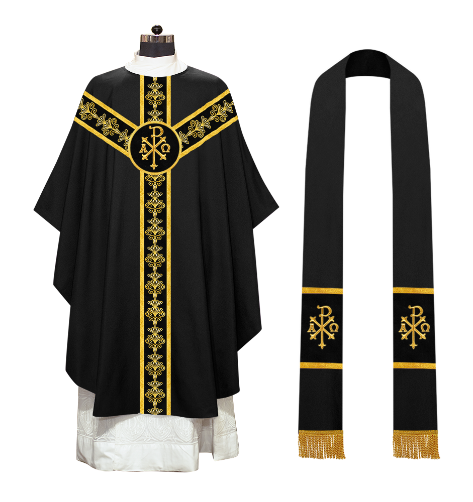 Gothic Chasuble with Ornate Embroidery