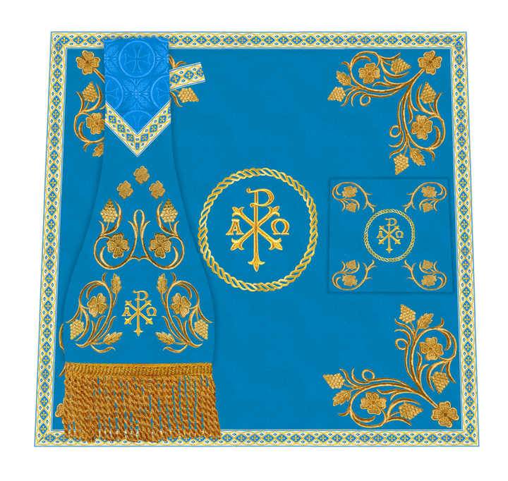 Elegant Embroidered Mass Set with Grapes Design