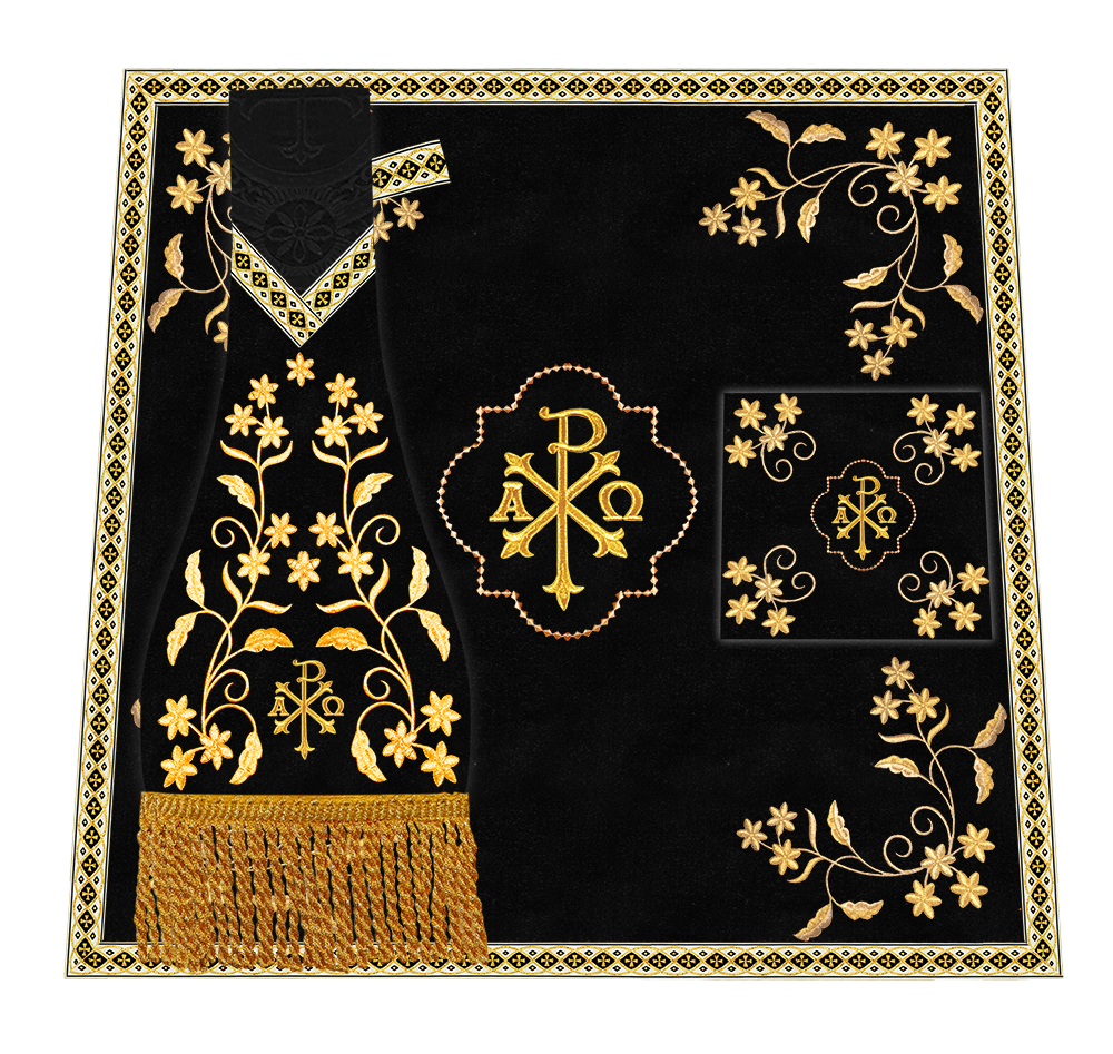 Borromean Chasuble Vestment Ornated With Floral Design and Trims