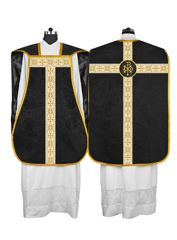 Casulla católica romana con motivo espiritual 