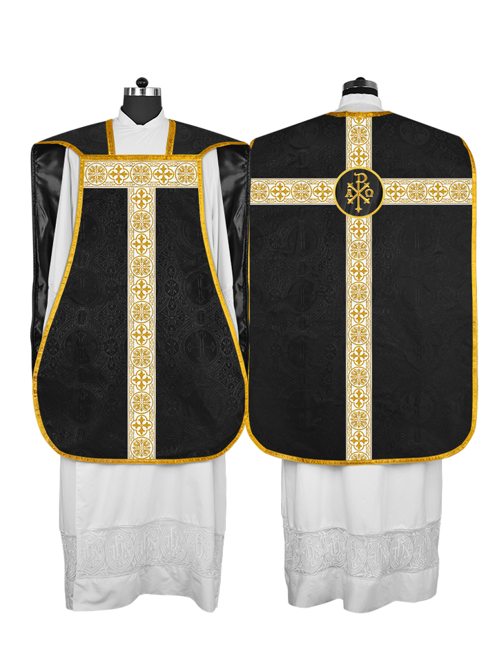 Casulla católica romana con motivo espiritual 