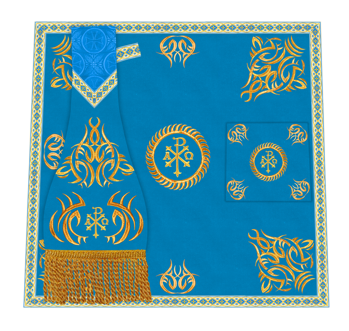 Ornate mass Set with Embroidered trims and motif