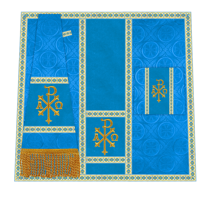 Traditional Altar Mass Set with  Embroidered Motifs