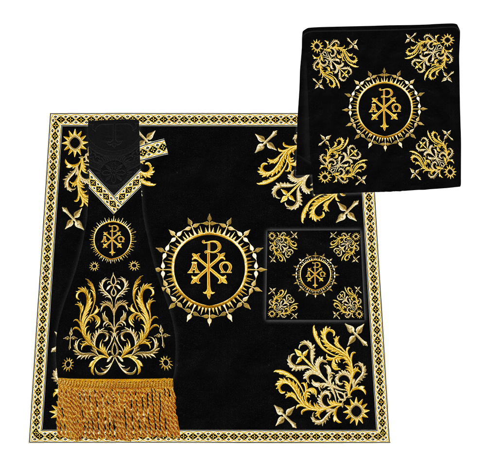 Borromean Chasuble Vestment Enhanced With  Motifs and Trims