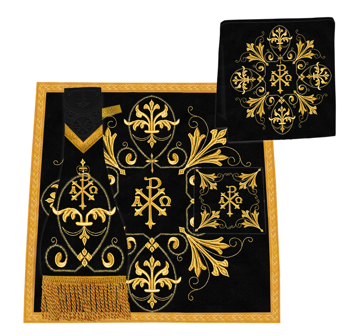 Vestimentas católicas con espalda de violín 