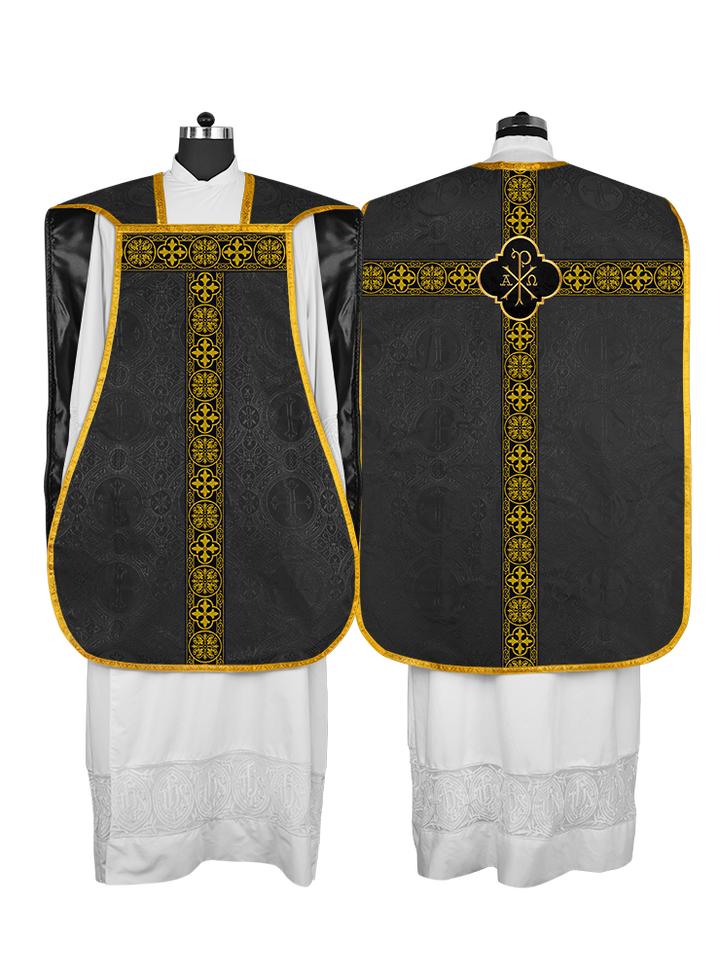 Roman Chasuble Fiddleback with Braided Trims