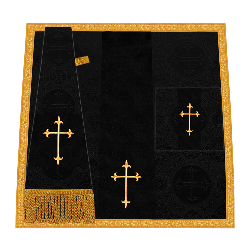 Gothic Highline Mass set Vestments with Adorned Woven Braids