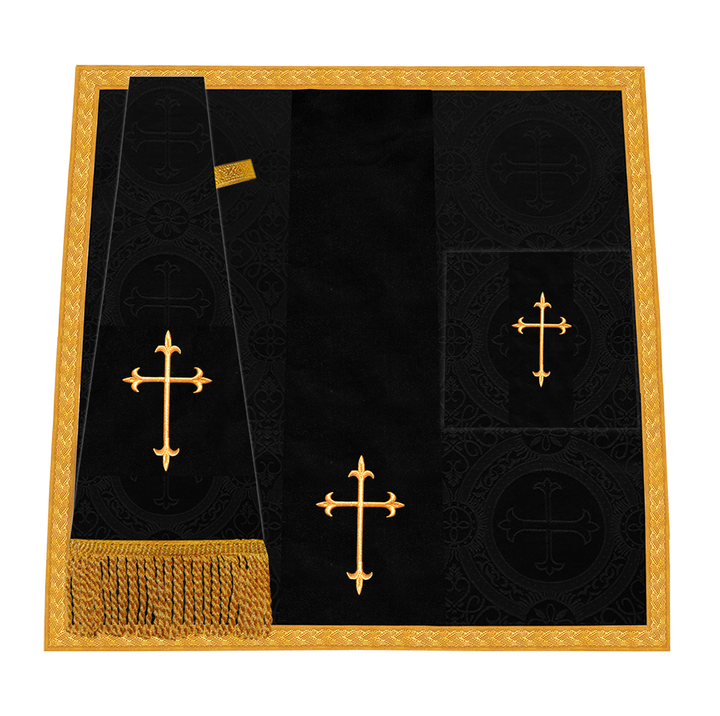 Gothic Highline Mass set Vestments with Adorned Woven Braids