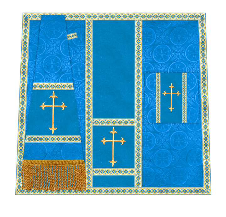Traditional Altar Mass Set with  Embroidered Motifs