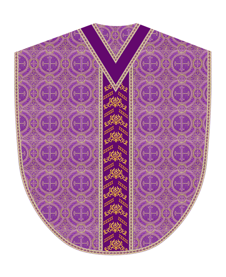 Borromean Chasuble Vestment Adorned With Colour Braids and Trims