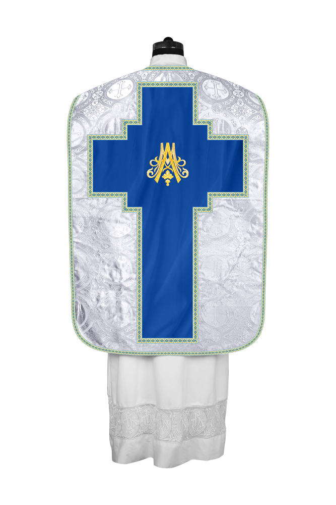 Marian Roman Chasuble Vestment with Trims