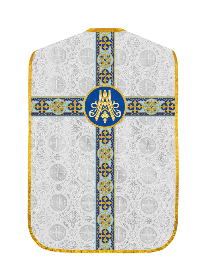 Marian Roman Chasuble with Braided Orphrey