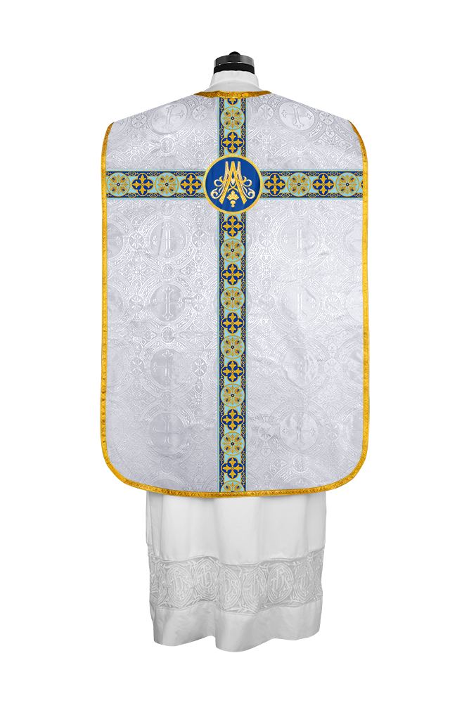 Marian Roman Chasuble with Braided Orphrey