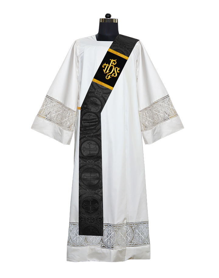 Spiritual motif embroidered Deacon Stole